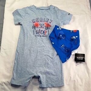 2 piece Hurley romper set 24 M